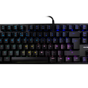 Teclado mecánico tkl GAME FACTOR KBG500-BL - rgb, tenkeyless, usb negro