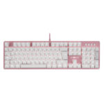 Teclado Mecánico GAME FACTOR KBG400-PK-RD - Switch Red, USB, Rosa y Rojo