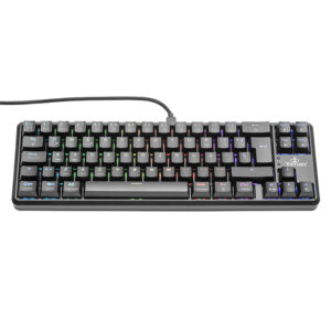 Yeyian - teclado gamer akil s3500, switch azul, 69 teclas, anti ghosting y n-key, led rgb de arcoiris, 18 efectos, ip42, usb, bateria int YTM-28210B
