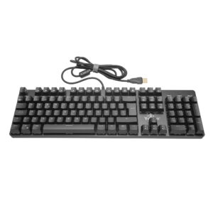Yeyian teclado mecanico gamer kusari switch rojo - 105 teclas, con descansa brazos, rgb, opcion a cambiar, material resistente, mod. YKM-ERGB-01