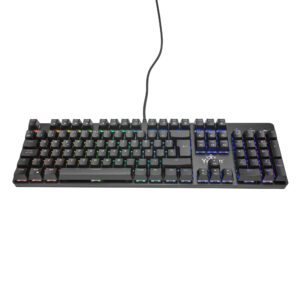 Yeyian teclado mecanico gamer kusari switch azul - 105 teclas rgb con opcion a cambiarlas, material resistente, usb, descansa manos, mod. YKM-ERGB-02