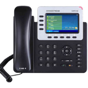 Grandstream GXP2140 Teléfono IP de 4 líneas con 4 cuentas SIP - Gigabit con Poe, conferencia de 5 vías, SIP, Bluetooth, incluye su fuente de alimentación