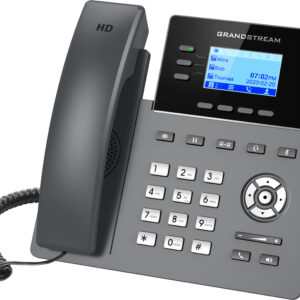 Grandstream GRP2603 Teléfono IP de 3 líneas con 6 cuentas SIP - conferencia de 5 vías, GDMS, Gigabit Sin Poe pero SI incluye su fuente de alimentación