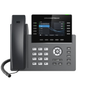 Grandstream GRP2615 Teléfono IP grado operador de 10 líneas con 5 cuentas SIP - WiFi, Dos pantallas LCD, Bluetooth, GDMS, Gigabit con Poe