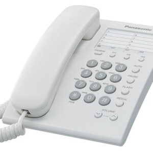 KX-TS550MEW PANASONIC Telefono analogico - marcador rapido de 10 numeros para pared/escritorio, Blanco