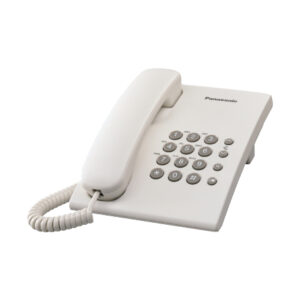 KX-TS500MEW PANASONIC Telefono analogico - control de volumen, ajuste de tono, Flash, Redial, pared/escritorio, Blanco
