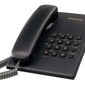 KX-TS500MEB PANASONIC Telefono analogico - control de volumen, ajuste de tono, Flash, Redial, pared/escritorio, Negro