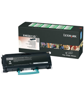 X463A11G Cartucho tóner LEXMARK - 3500 páginas, Negro, Laser