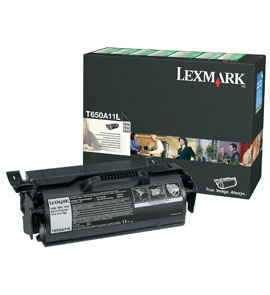 T650A11L Cartucho tóner LEXMARK - 7000 páginas, Negro, Negro