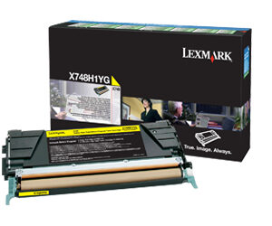 X748H1YG Cartucho tóner LEXMARK - 10000 páginas, Amarillo, Laser, Negro