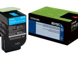 80C8SC0 Cartucho tóner LEXMARK - 2000 páginas, Cian, Inyección de tinta, Negro, Azul