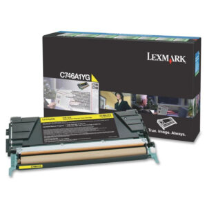 C746A1YG Cartucho tóner LEXMARK - 7000 páginas, Amarillo, Laser, Negro
