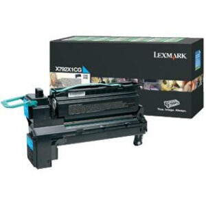 X792X1CG Cartucho tóner LEXMARK - 20000 páginas, Cian, Laser