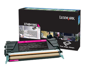 X748H1MG Cartucho tóner LEXMARK - 10000 páginas, Magenta, Laser, Negro