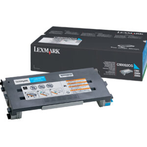 C500S2CG Cartucho tóner LEXMARK - 1500 páginas, Cian, Laser