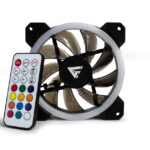 Kit ventiladores GAME FACTOR FKG400 - 3 fans 120mm, rgb, 2 tiras led, control remoto