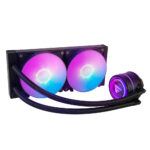 GAME FACTOR Enfriamiento Liquido. Gamer Factor LQG601. 240MM - RGB, TDP 250W, 2 fan 120mm 70 CFM, Negro.