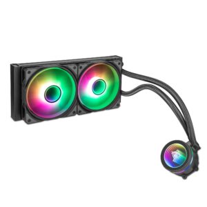 YTS-240DL-01 Yeyian sistema de enfriamiento liquido argb vatn series 240mm - 2 ventiladores pmw de 4.72 pulgadas ilumin led, bajo ruido, alta compatibilidad, yts-240dl