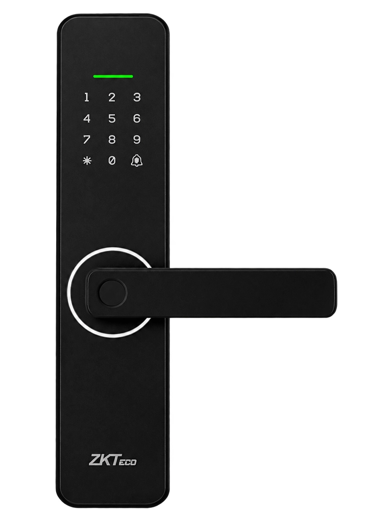 ZKTECO ML100 - Cerradura Inteligente Wi-Fi con Huella Digital, Contraseña, Tarjeta MIFARE y App ZSmart, Capacidad para 300 Usuarios, Código Aleatorio, Desbloqueo Remoto, Mortise Europeo 5050 y Puerto Micro-USB de Emergencia - Image 2