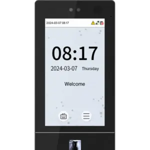 ZKTECO SenseFace 7A - Control de Acceso y Asistencia para Exterior con Pantalla Táctil de 7", 10,000 Rostros, 10,000 Huellas, 50,000 Tarjetas ID de 125 kHz, TCP/IP, IP65 y Videoportero compatible con ZKBio Zlink