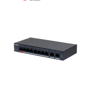DAHUA DHCS40108GT110 - Switch de 10 Puertos Gigabit / 8 Puertos PoE / 2 Puertos Uplink 10/100/1000/ 110 Watts Totales / Switching 20 Gbps / Tasa de Reenvio de Paquetes 14.88 Mbps / PoE Watchdog / Plataforma DoLynk Care