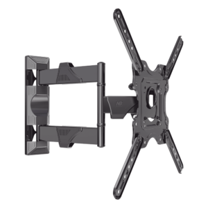 Montaje de Pared Articulado P4-NB / Pantallas de 32" a 55" / VESA 100x100 a 400x400 mm / Carga 27.2 kg (60 lbs) / Inclinación +8° a -5° / Giro 180° / Distancia de Pared 5 a 40 cm / Acero