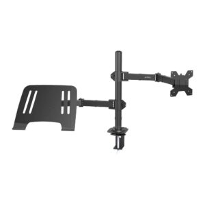 Soporte Doble Para Monitor/Laptop ENFORCE ZONE SM525 ACTECK Soporte Doble Articulado para Monitor/Laptop con Altura Ajustable con C-Clamp