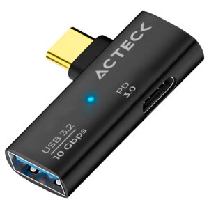 ACTECK Adaptador OTG USB-C a USB-A + PD Gatex Nano AN410 / Compatible con Windows - mac OS, linux, Android / Conector principal USB-C