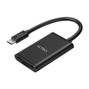 ACTECK Lector de Memoria 3 en 1 USB-C Gatex Read CR630 / SD 2.0 / Micro SD 2.0 / USB-A 3.0 / Advanced Series / Titanio