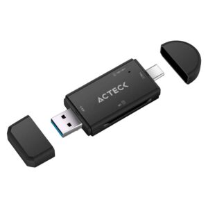 ACTECK Lector de Memorias OTG Gatex Read CR615 / Compatible con Windows 10/8/7/Vista/XP - Mac OS X 10.4.6 o superior. / Conector principal USB-C, USB-A / 1x SD/SDH