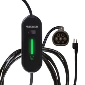 Cargador de viaje regulable EV-OMB121 ALTER conector tipo 2 con entrada/salida 120vca potencia max 1.9 kw con clavija universal tipo nema 5-15p
