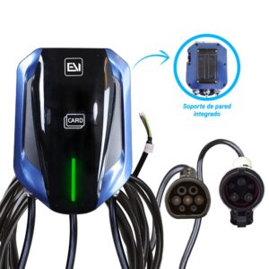Cargador de pared EV-OMB281 ALTER conector dual tipo 1 y tipo 2 con entrada/salida 120-240vca potencia max 7.6 kw ip54 - sin plug de corriente electrica