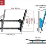 Soporte de Pared BARKAN E310+ para Pantalla Curvo/Plano 19 - 65 - hasta 50Kg, Negro