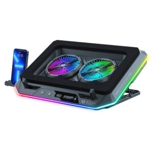 Balam Rush Base Enfriadora para Laptop Eolox Pressure Pro EF800 / Laptops Hasta 17 pulgadas/ 2 piezas ventiladores 1600 a 1800 RPM + 200 CFM / 7 Niveles de Altura