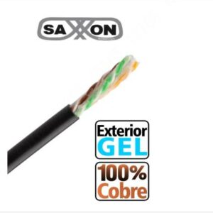 Bobina SAXXON OUTPCAT6GCOPEXT - 305 m, Negro, Exterior, Cat6, 100 Cobre