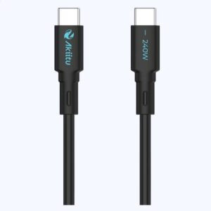 EZVIZ AK-PAC24SM-S Cable de Carga USB-C a C /1 Metro/ Magnético/Tecnología GaN (Nitruro de Galio) / Fast-Charging / Potencia 240W / Velocidad Transferencia 480 Mbps
