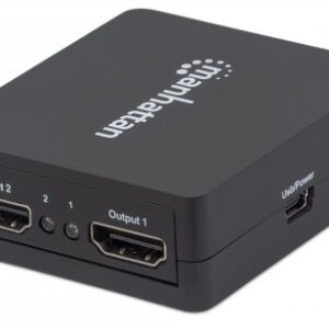 MANHATTAN 207652 Video Splitter HDMI de 2 puertos - 1080p, Proyecta video desde una fuente HDMI en dos pantallas HD.