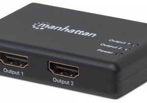 MANHATTAN 207669 Splitter HDMI de 2 puertos; Resolución 4K@30Hz - Video full 3D y Color Profundo.