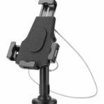 MANHATTAN 462112 Soporte con seguro antirrobo para tabletas de 7.9 a 10.5 pulgadas - rotación de 360°, inclinación +/- 70°, giro de 330°, candado con dos llaves, negr