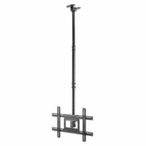 MANHATTAN 462051 Soporte de techo para TV con movimiento y ajuste de altura; para techos inclinados y planos: Soporta un televisor de 37 pulgadas a 80 pulgadas de ha
