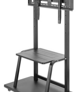 MANHATTAN 462334 Soporte para TV de ultra alta resistencia con ruedas: Soporta una pantalla de 37 pulgadas a 100 pulgadas de hasta 150 kg - repisa y base para una lap