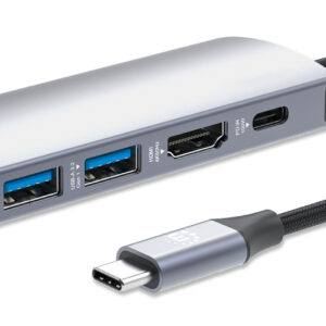 MANHATTAN 153959 Docking USB-C con Hub - 6 en 1