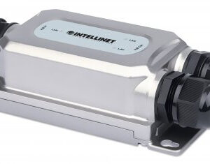 Extensor Gigabit PoE++ 2 puertos para exteriores de 30 W (60W) - hasta 100m, IEEE 802.3bt (4PPoE), IP67, IK10, carcasa de metal, INTELLINET 561648