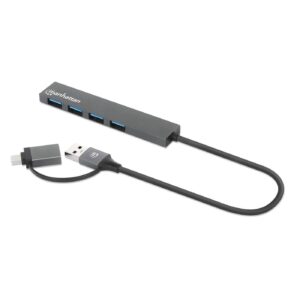 MANHATTAN 181006 HUB USB-A-C V3.2 4 Ptos A - 5 Gb