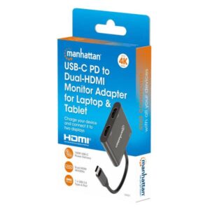 MANHATTAN 154321 convertidor usb c hdmi 2 puertos