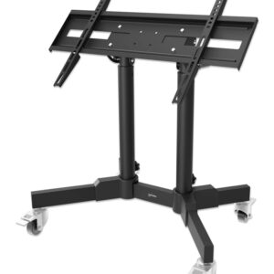Soporte tipo Carrito Compacto con Altura Ajustable para Pantallas de 23 a 70 - hasta 40Kg, inclinación de +/-45°, MANHATTAN 462679