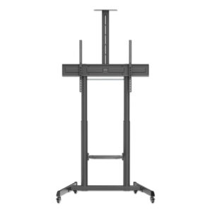 Soporte tipo Carrito con Ajuste de Altura con manivela para Pantallas Grandes de 60 a 120 - hasta 120Kg, con inclinación, MANHATTAN 462709
