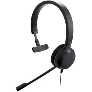 4993-829-269 Jabra Evolve 20 audífonos tipo diadema Mono UC con conexión USB-C/A - micrófono con cancelación de ruido y configuración Plug and Play