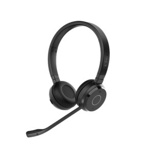 Jabra 6699-833-309 Audífonos inalámbricos tipo diadema estéreo con adaptador Bluetooth Link 390 USB-A - micrófono con cancelación de ruido y certificación para MS