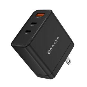 Naceb Technology Naceb cargador de pared gan usb-a + usb-c + usb-c 65w NA-0144